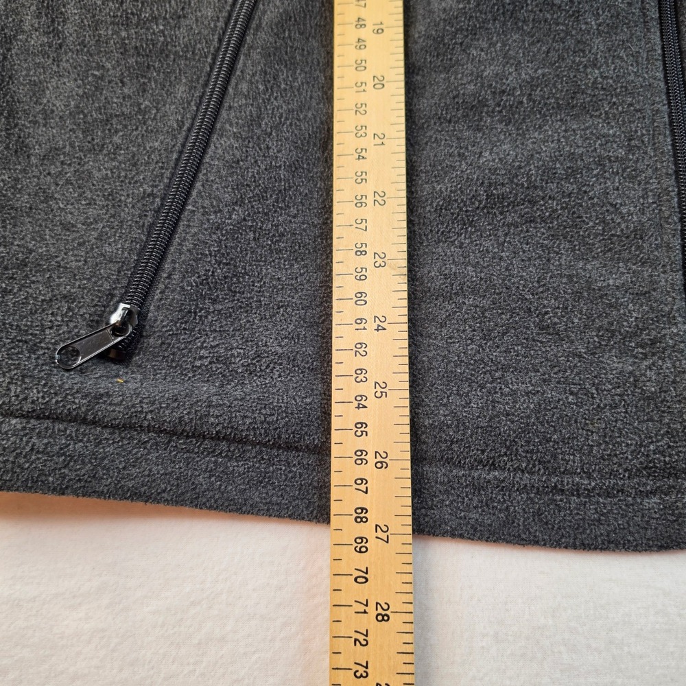 Columbia Steens Mountain Vest Mens Large Charcoal Gray Fleece Full Zip Mock Neck - Picture 10 of 11